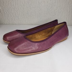 Kork Ease Palermo Leather Ballet Flat Womens Size 11 M Burgundy Comfort Shoes